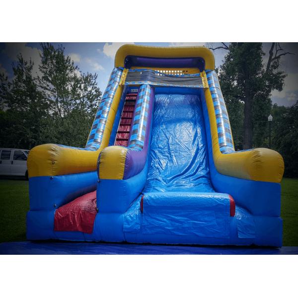 Kids Funny Giant Inflatable Dry Slide , Customized Outdoor Games Blow Up Slide