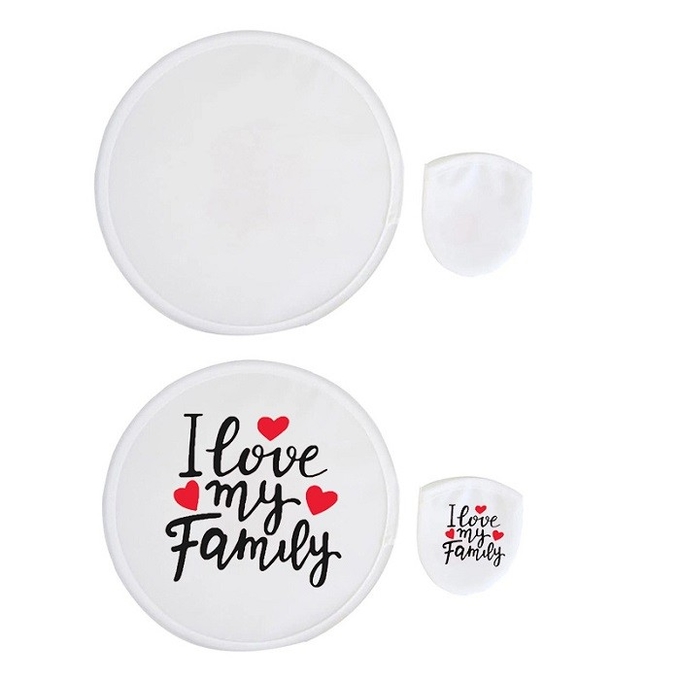 DIY Custom Sublimation Frisbee 25cm Blank Round Sublimation Foldable Fan