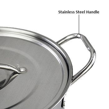 Silver Stainless Steel Thick Stockpot Large Soup Pot Heavy Duty With Lid