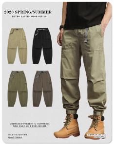 China                  Custom Track Jogger Pants Cargo Multi Pockets Pant Men Khaki Trousers Cargo Pants for Men              on sale