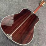 Custom D Body Life Tree Inlay Sunburst Acoustic Electric Guitar, Customized logo