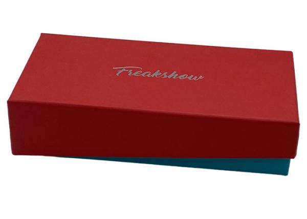 Quality Red Top And Bottom Cardboard Sunglasses Box , Custom Sunglasses Box for sale