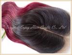 Silk top closure 4''x4'' peruvian virgin hair natural color /99j,body wave 10''