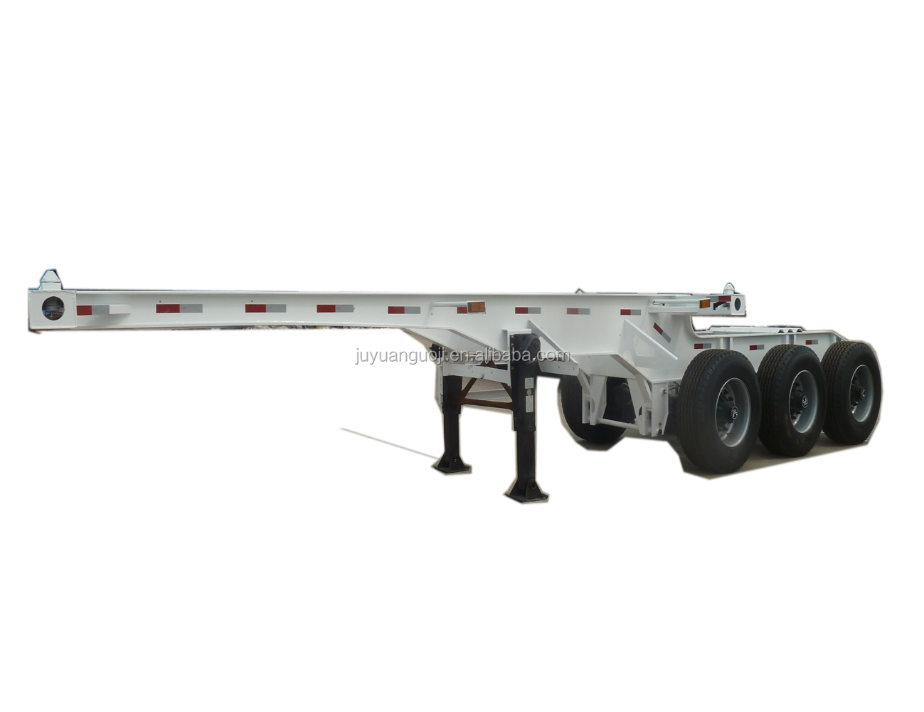 90tons Max Payload Superlink Flatbed Semi Trailer for 20 feet Container Transport