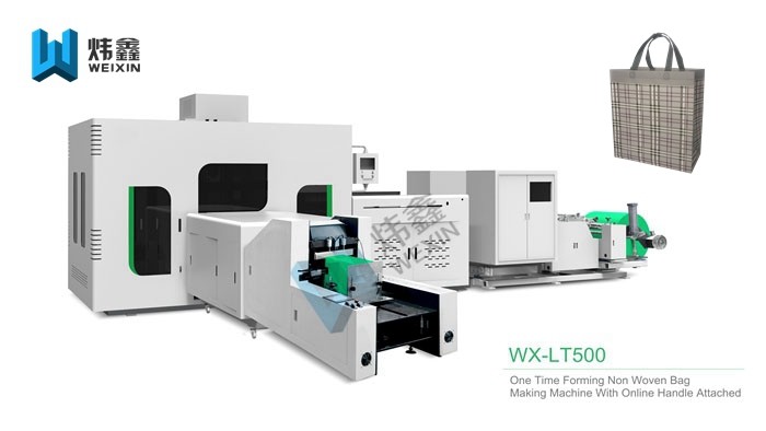 White Non Woven Box Bag Making Machine / Fully Automatic Bag Making Equipment