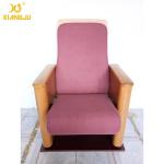 Customized Metal Floor Mounted Polywood Stand Theater Chairs For Church Halls