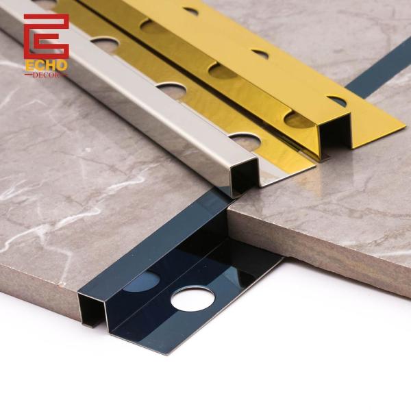 Customized 201 304 316 Stainless Steel Beading For Tiles Straight Tile Edge Trim
