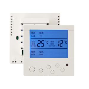 Wholesale Wall - Mounted Digital LCD Display 230V FCU Thermostat For Office Save Energy from china suppliers