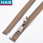 Customizable Fashion Metal Zippers Brown Open Ended Zip For Jacket
