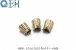 Conical Nut Zinc Plating Carbon Steel Non Standard Fasteners Yellow
