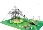 Outdoor Playground Metal Climbing Frame With Stainless Steel Slide