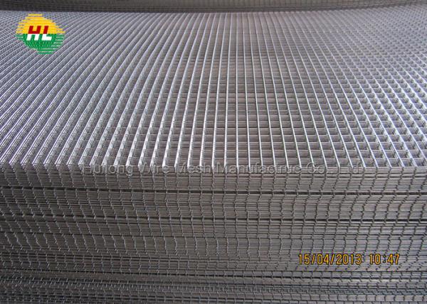 Square 50mm Galvanised Weld Mesh Fence Panels , 12 Gauge Welded Wire Fence