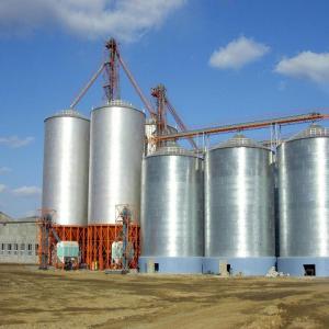 Wholesale Wheat Storage Silos Galvanized Steel Grain Feed Bin Flat Bottom 3.5mm Steel Thick from china suppliers
