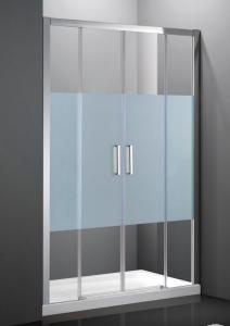 China 8mm Glass Bathroom Shower Room Folding Shower Screen With Aluminum Frame on sale