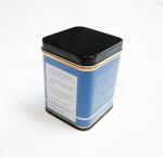 58x58x78Hmm Small Square Airtight Black Tea Tin Canister With Inner Lid