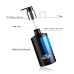 270ml Matte Black Oil Painting Finish Plastic Bottles With Aluminum Dispenser
