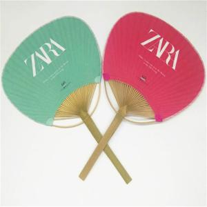 Wholesale Round Paper Foldable Hand Fans Customized Paddle Hand Fans 15Inch from china suppliers