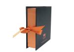 Book Shaped Rigid Gift Boxes1400gsm Black Paper Chocolate Packaging Boxes