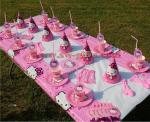 Hello Kitty Cat theme Kids Birthday Party Decoration Set Party Supplies Baby