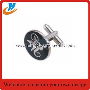 Wholesale Best Quality Custom Enamel Gold Silver Metal Cufflinks for Men from china suppliers