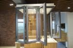 Double Glazing Vertical Bifold Window , Anodized Aluminium Windows aluminum