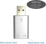 480 Mbps 45mm Aluminum External USB 2.0 Audio Adapter