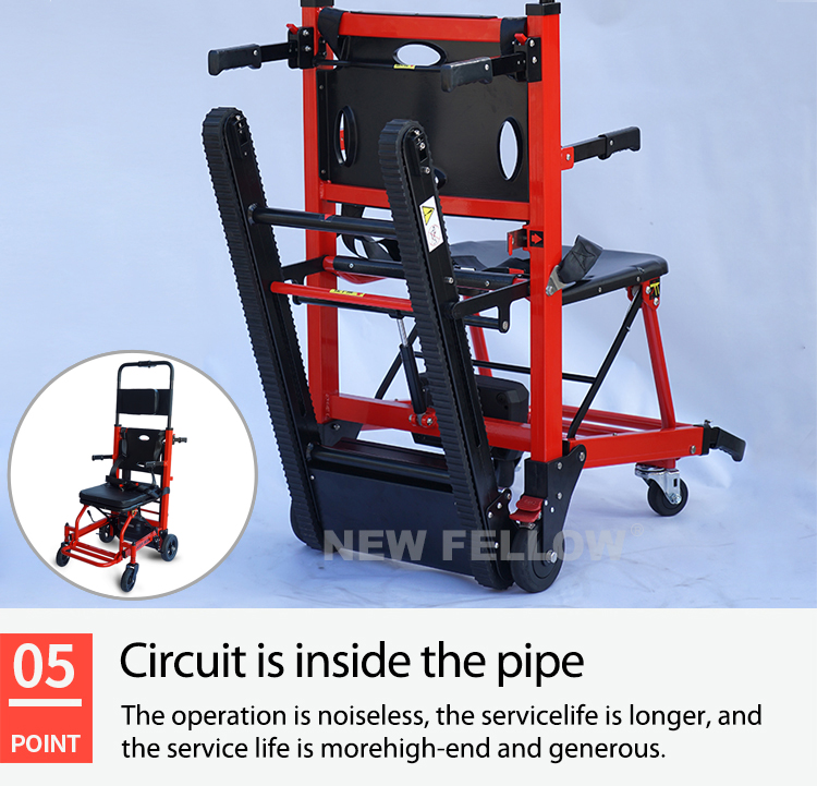 Folding Stair Climbing Wheelchair For Elderly , Long Life Stair Stretcher