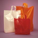 Disposable Biodegradable Plastic Shopping Bags For Grocery Store / Boutique