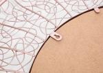Modern Home Decor Round Mirrored Wall Art Rose Gold Hollowed-out Metal Frame
