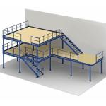 Q235 Mezzanine Storage Rack 2000kg Steel Metal Mezzanine Flooring