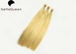 Long Lasting 613# Golden Blonde Flat Tip Hair Extensions With Full Ending