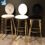 Round Back High Stool Bar Pub Table Chair Set Stainless Steel