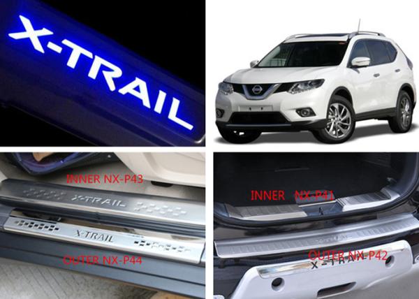 NISSAN X-TRAIL 2014 2017 Tail Gate and Side Door Sill Steel Scuff Plates