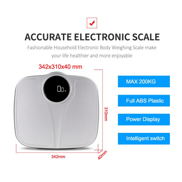 Full ABS Plastic Platform 200KG Electronic Digital Weighing Scale