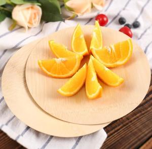 Wholesale Compostable Nontoxic Bamboo Party Plates , Round Bamboo Dessert Plates from china suppliers