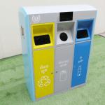 Stainless Steel Recycling 1350mm 35L 3 Compartment Trash Can
