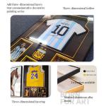 Ronaldo Collection Modern Glass Crystal 3D Wall Painting for Bedroom or Bedside