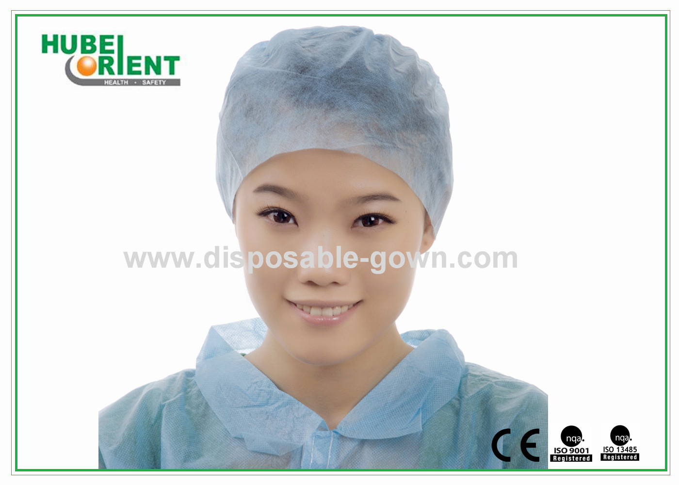 Disposable PP/SMS Non Woven Doctor Cap Head Cover Hair Net Surgical Doctor Hat With Elastic At Back