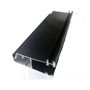 Wholesale 0.8-2.0mm Thickness Aluminum Doors Windows Profiles Black Powder Coated Surface from china suppliers