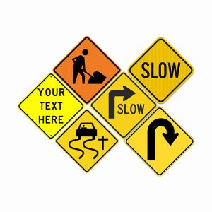 Wholesale Custom Yellow Slow Down Warning Reflective Traffic Signs For Road Safety from china suppliers