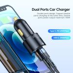 Type C USB A Car Chargers Black 60W 66W Essager 2022 City F699 F689 F688 F698