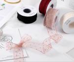 Flower shadow gauze belt, bubble cotton flower decoration material, bouquet tie,