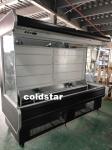 Supermarket Front Open Vertical Cooler Air Curtain Food Refrigeration Display