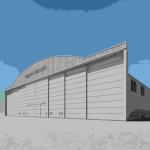 CE ISO Metal Airplane Hangar Fighters/Helicopter Library /Small Aircraft Usage