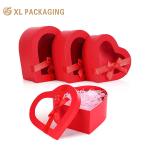 Wholesale Luxury Heart-Shaped Flower Gift Box Custom Logo Coated Paper Die-Cut