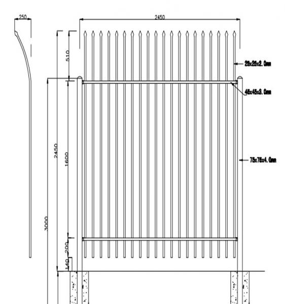 wholesale picket fence used from fence manufacturer, steel grills fence design