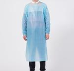 CE certified waterproof medical disposable plastic CPE isolation gown with thumb