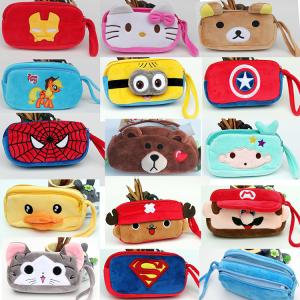 Wholesale Fashion Cartoon Characters Red and Blue Plush Pencil Pouch Pencil Case For Promotion Gifts from china suppliers