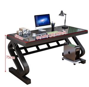 Wholesale Customers Logo Office Home School Computer Desk with Tempered Glass from china suppliers