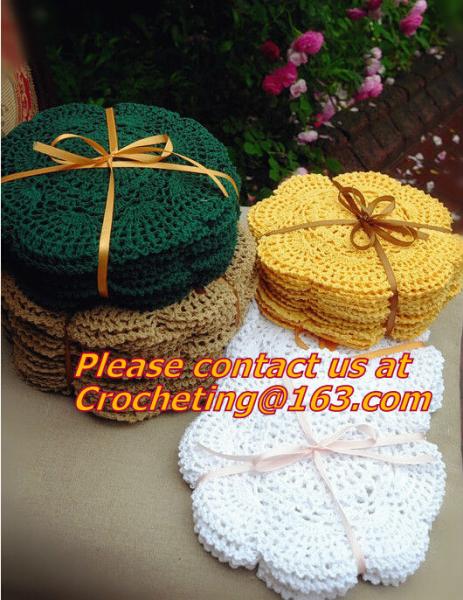 Cotton Vintage Doily Patterns Colored Crochet Doilies Placemats for Wedding